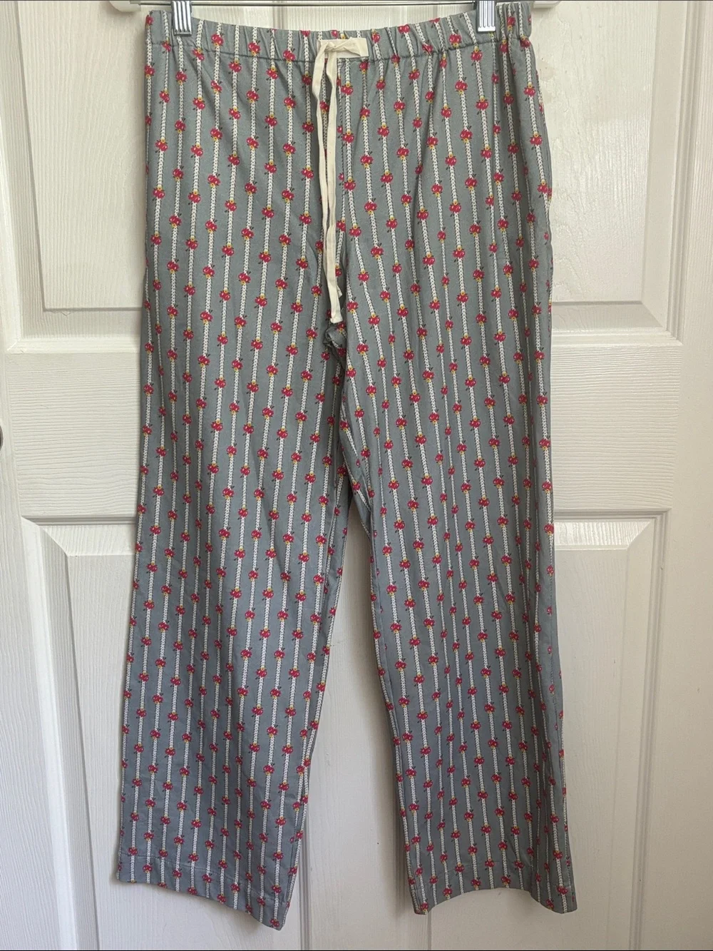 Lalide a Paris Pajamas Georgia blue/grey floral print. Refined & ultra sz Small